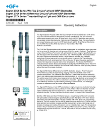 Thumbnail of document Manual - 2756-WT/2757-WT pH/ORP Electrodes